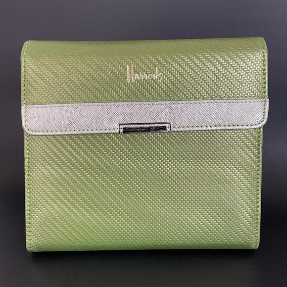 Rare Harrods Green Organizer and Pen Set - Picture 1 of 4
